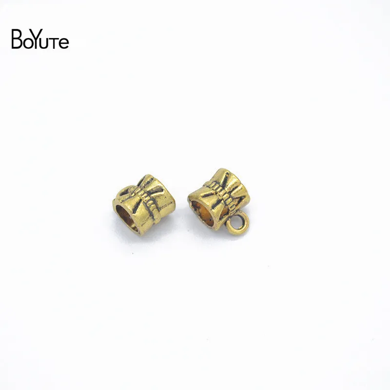 

BoYuTe Wholesale (400 Pieces/Lot) Metal Alloy 10*7*7MM 5MM Hole Bead Connector Charms for Jewelry Making