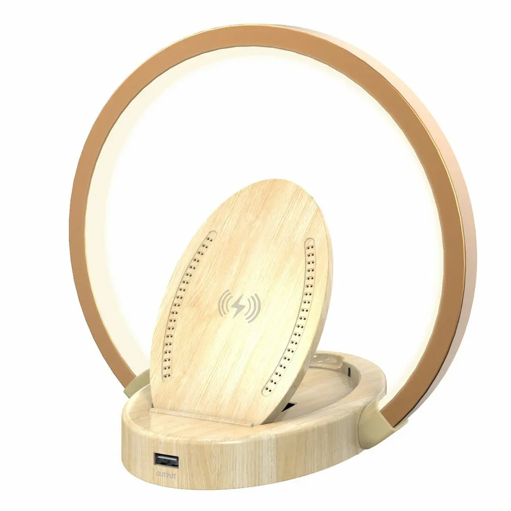 

Wireless Charging Desk Lamp Night Light Oval Modern Touch Dormitory Foldable Energy-saving Projection Lamp