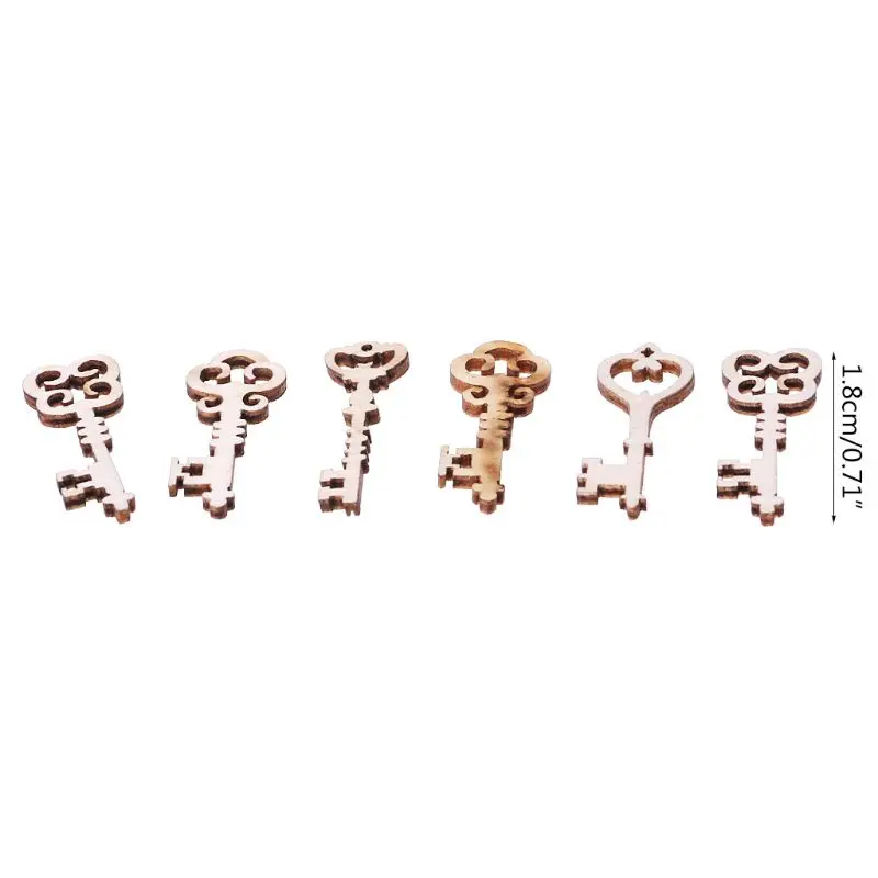20 шт. Лазерная Резка деревянных ключей украшение деревянная форма Свадебный