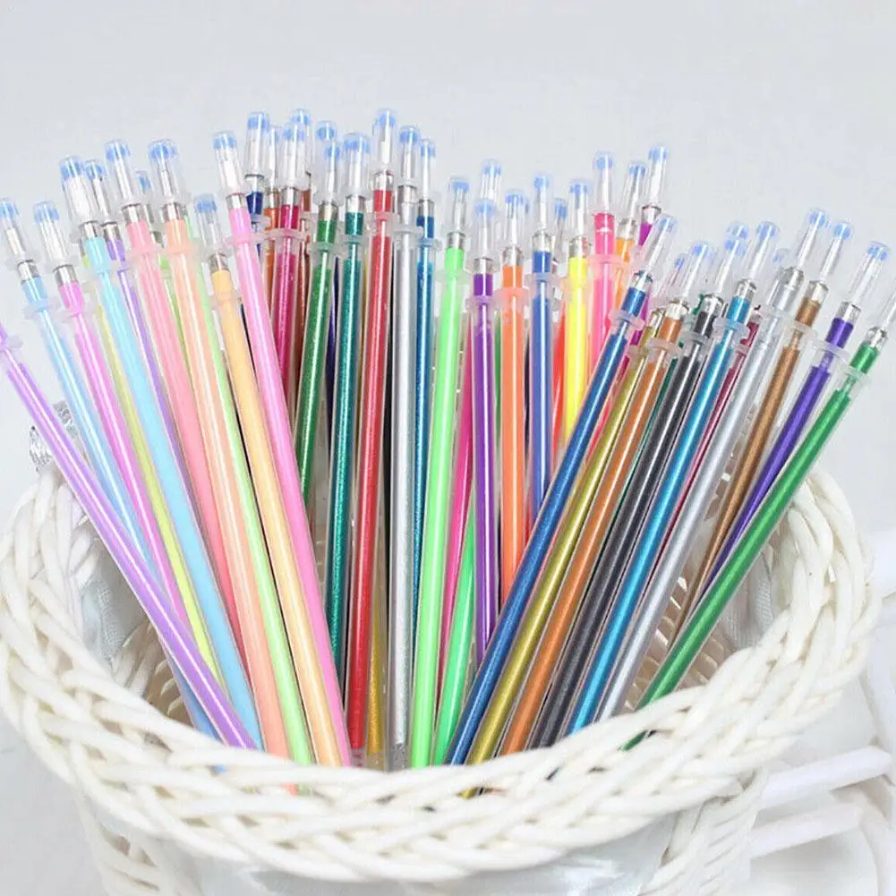 

Gel Pen Refill 48 Color Gel Colors Gel Pencils Multi Paintings Colored Set Refills Colored Core Gel Pen Bag Ink U1D3