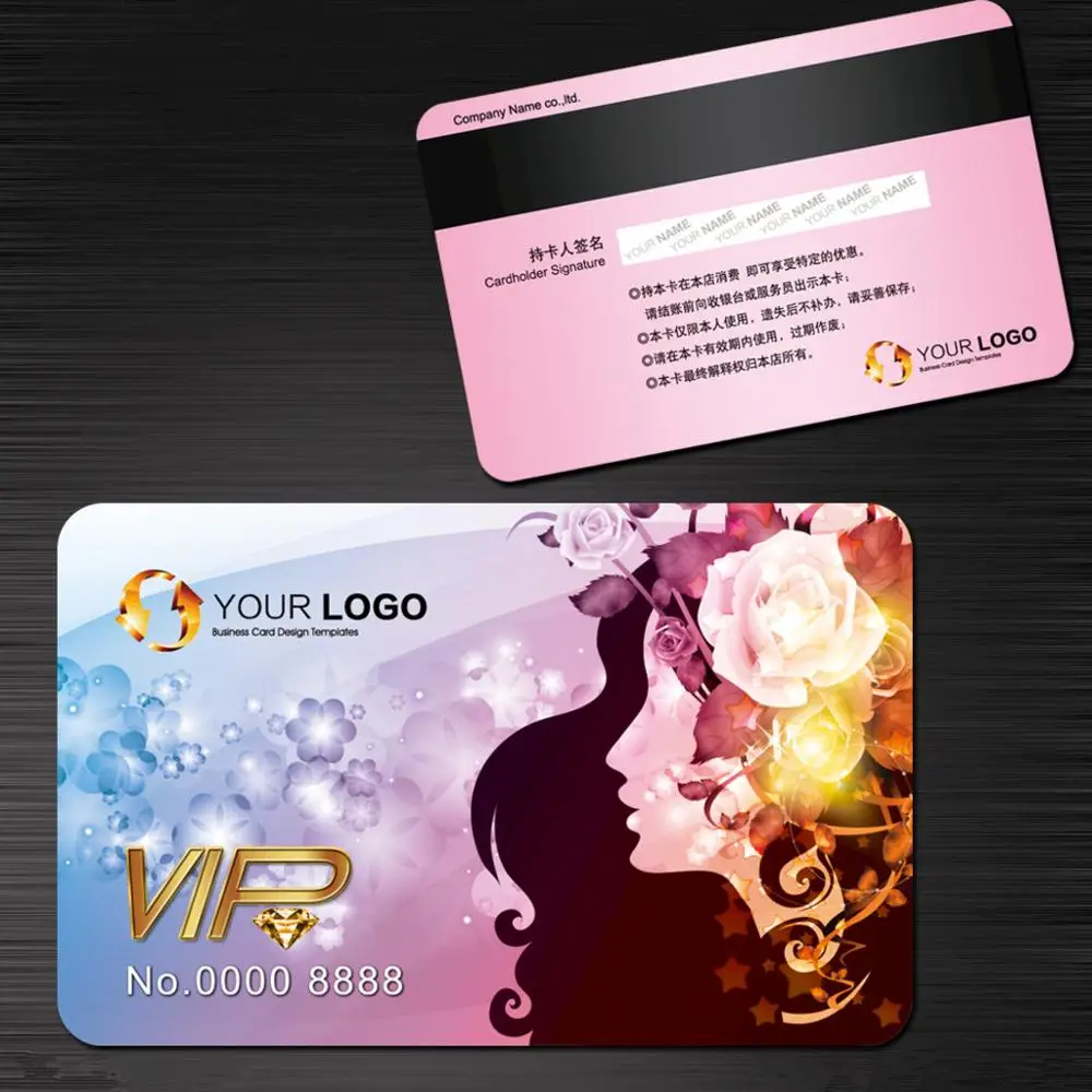 Custom Magnetic Barcode VIP Card Printing Membership Plastic Card