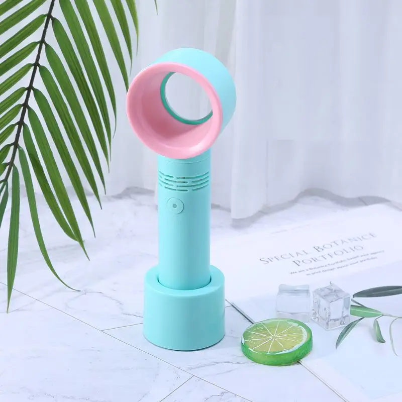 

Mini Portable Leafless Fan Summer Supplies Silent USB Rechargeable Cooler Without Blades Student Air Cooling Fan Bedroom Travel