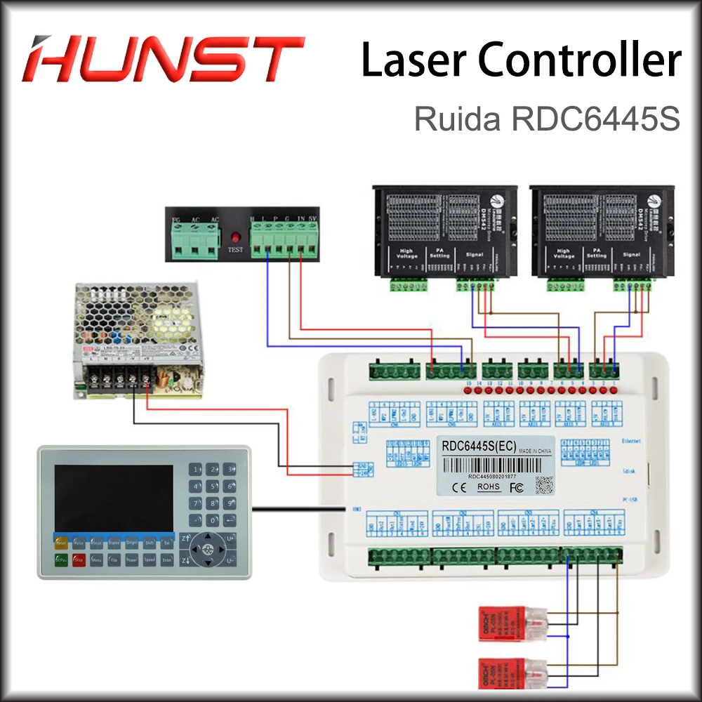 Hunst Ruida RDC6445G CO2 лазерное управление ler обновление RDC6442 материнская плата для CNC