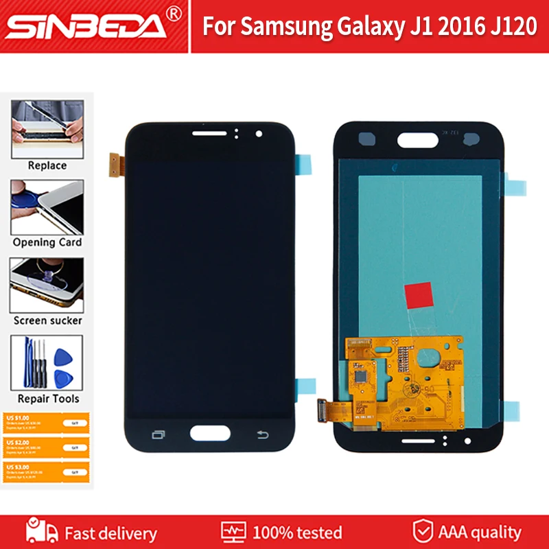 

J120 LCD For Samsung Galaxy J1 2016 LCD SM J120F J120M J120H J120G LCD Display Panel Touch Screen Digitizer Sensor Assembly