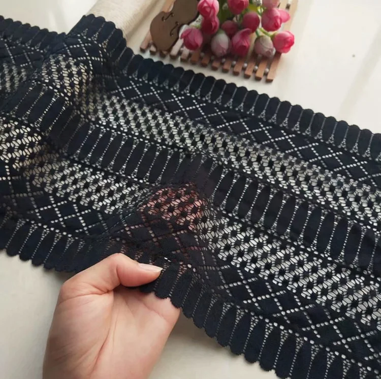 1 метр черные фиолетовые эластичные кружевные шнурки отделка швейные