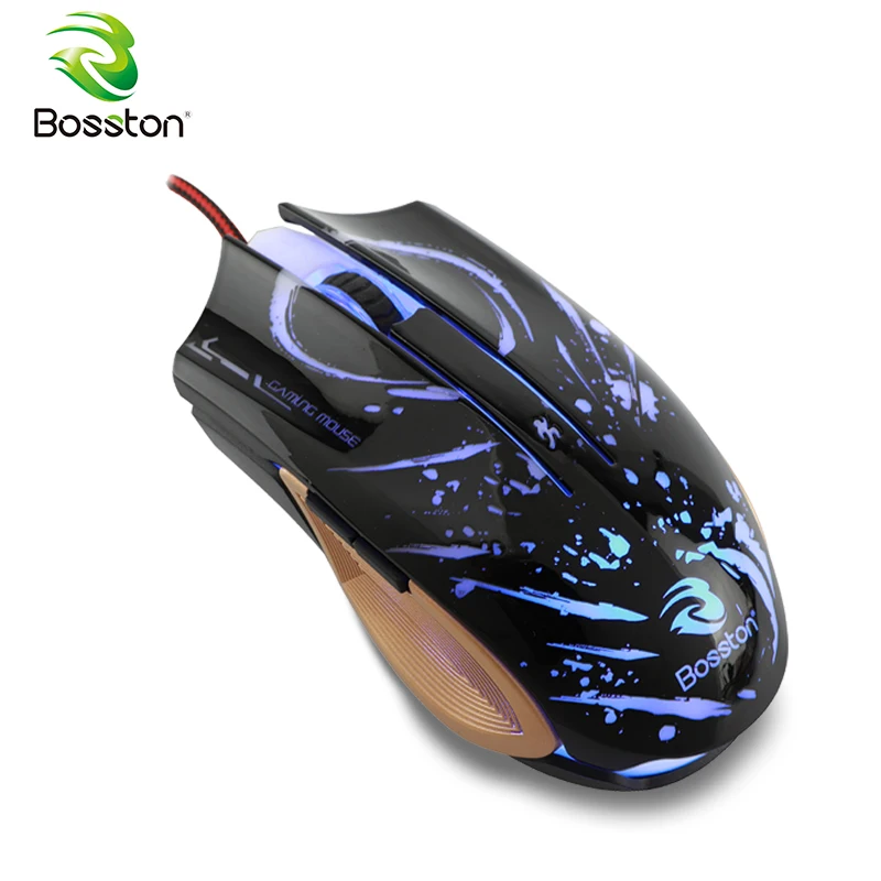 Bosston игровая мышь 6 клавиш 2400 dpi оптическая мышь Компьютерные Мыши с USB дыхательный светильник для ПК ноутбук Настольный GM100