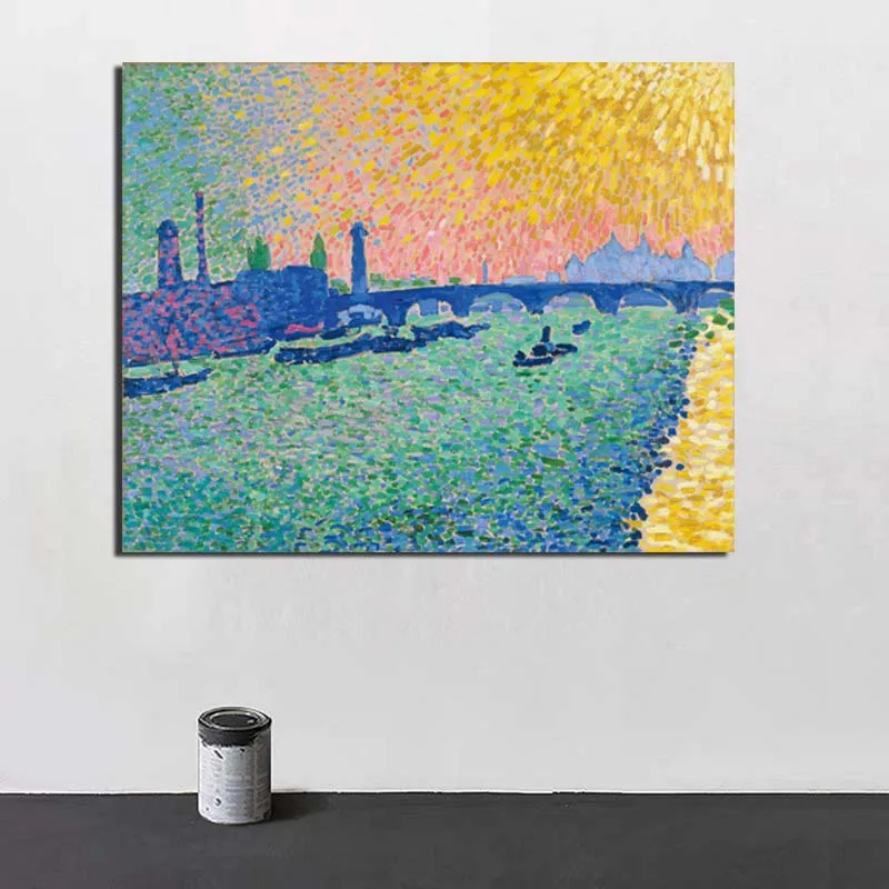 

Картина на холсте с изображением моста Андре дерайна, настенные плакаты и принты, декоративное изображение для офиса, гостиной, украшение д...