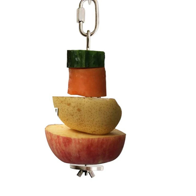 Держатель для еды в виде птицы кормушки птиц держатель фруктов из нержавеющей
