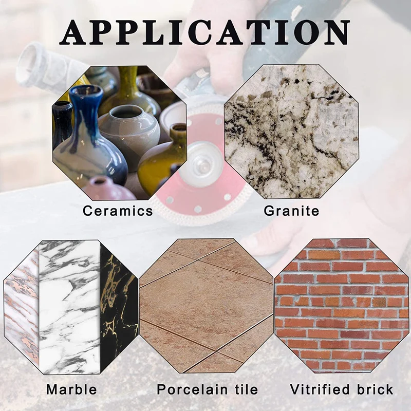 

3 PACK 5 Inch Diamond Saw Blade Super Thin Tile Blades Cutting Disc Wheel for Cutting Porcelain Tiles Granite Marble