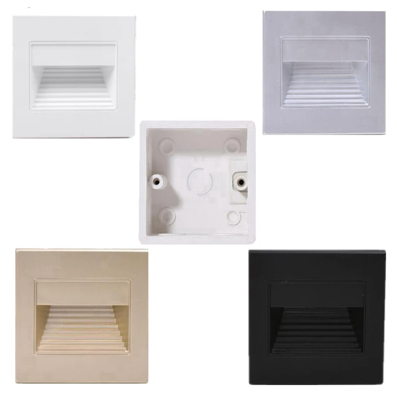 

10Pcs Radar PIR Motion Sensor Led Stair Light Infrared Human Body Induction Indoor Lamp Recessed Steps Ladder Wall Lamp