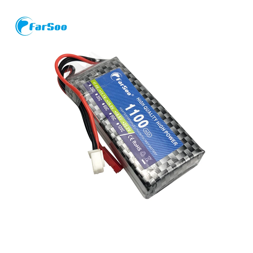 

Farsoo батарея 18,5 V 1100mAh 30C 5S RC Lipo батарея T вилка для RC самолета автомобиля лодки дрона квадрокоптера самолета 5S LiPo батарея