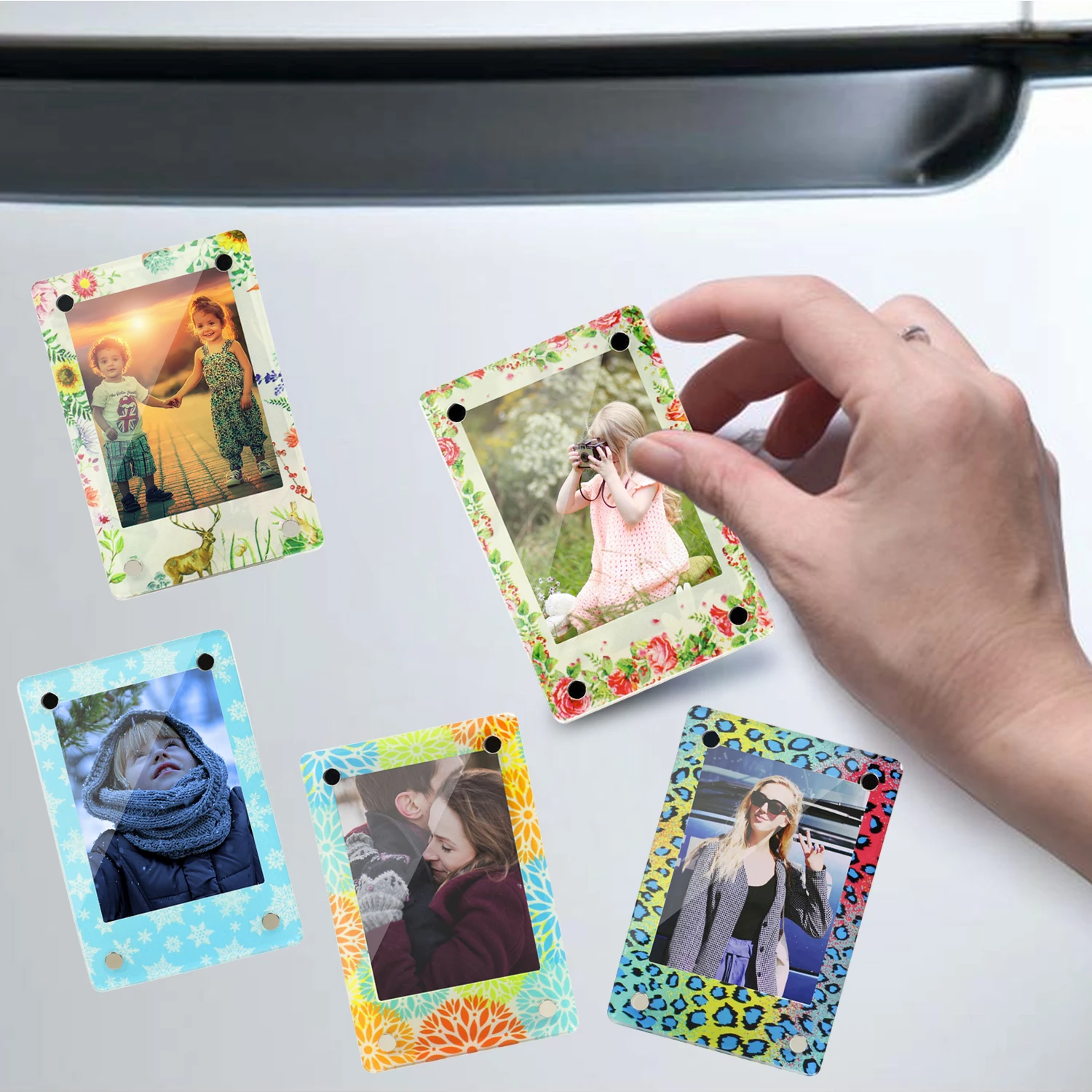 Gosear 3 дюйма Прозрачный Акриловый Холодильник Магнитная фоторамка для Fujifilm Instax Mini