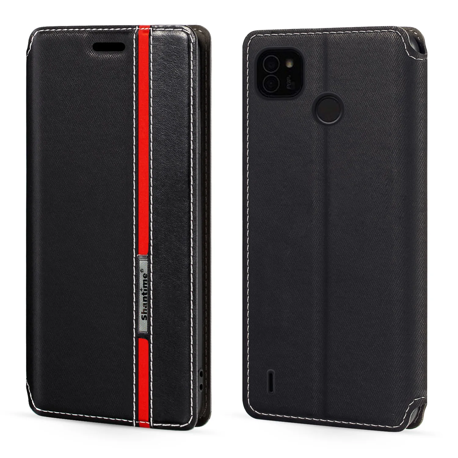 

Кожаный чехол-книжка с магнитной застежкой для Tecno Pop 4 Air