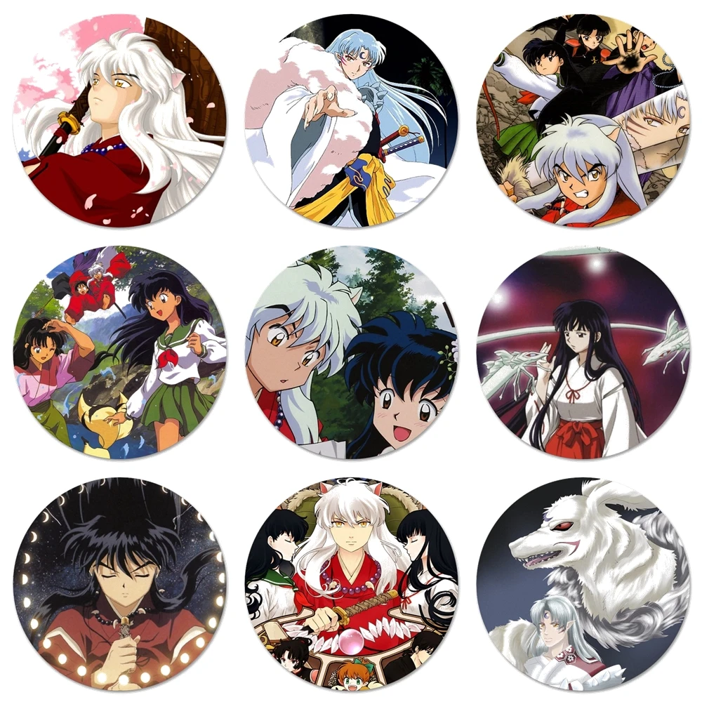 

58 мм Inuyasha Аниме черные волосы кухня домашний декор холодильник магнитные наклейки открывалка для пива, колы