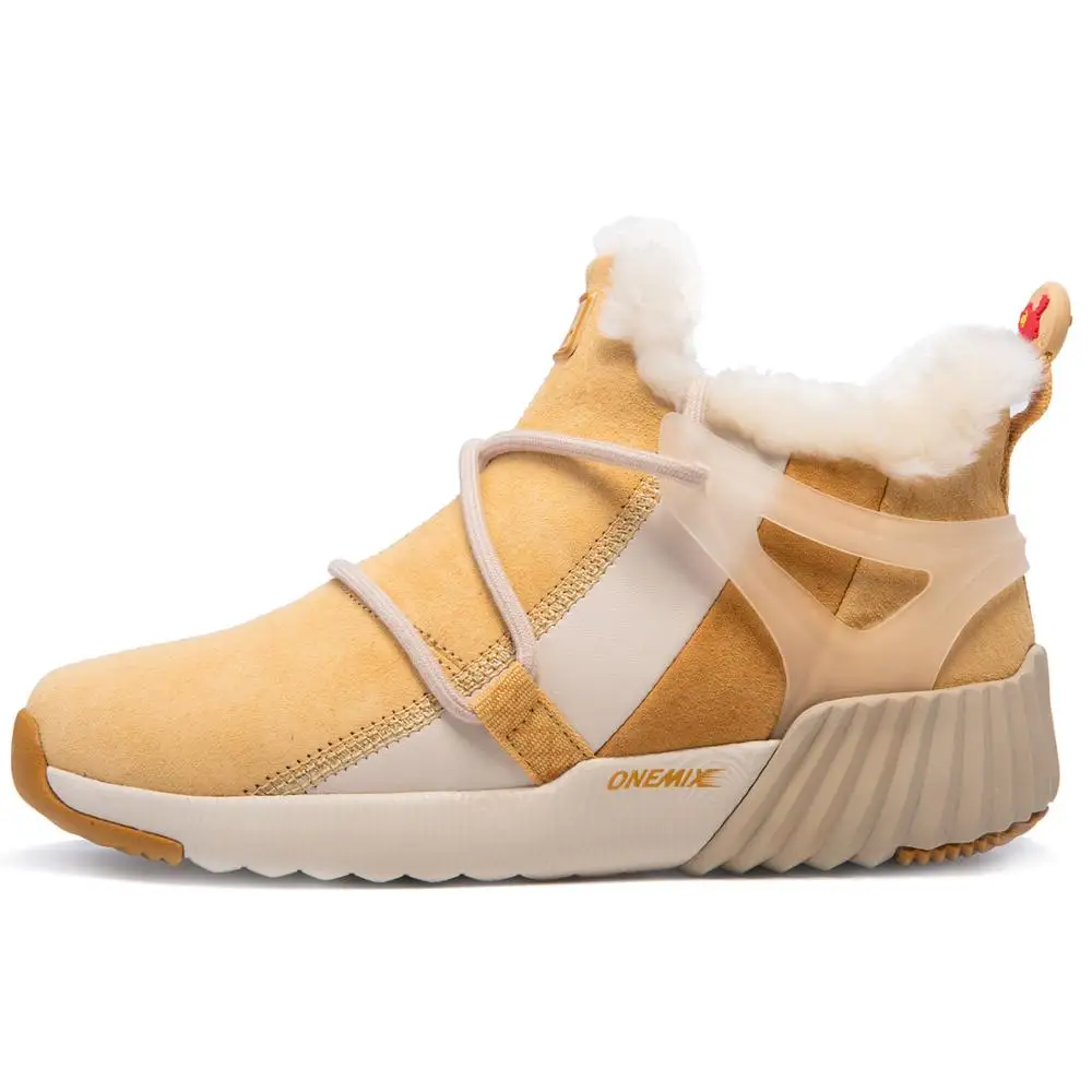 ONEMIX 2023 winter Men Hiking Shoes Waterproof Leather Shoes Winter Slip On Professional Anti-slip Outdoor Trekking Boots