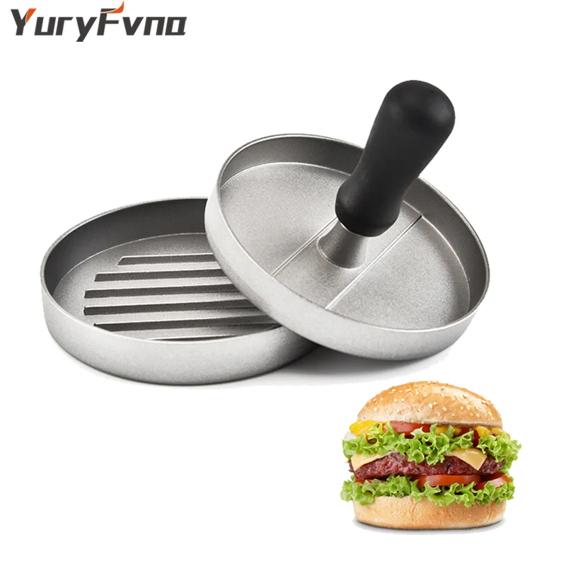 YuryFvna Hamburger Press Aluminum Burger Heavy Duty Non-Stick Patty Maker Perfect Mold Kitchen Gadget | Дом и сад