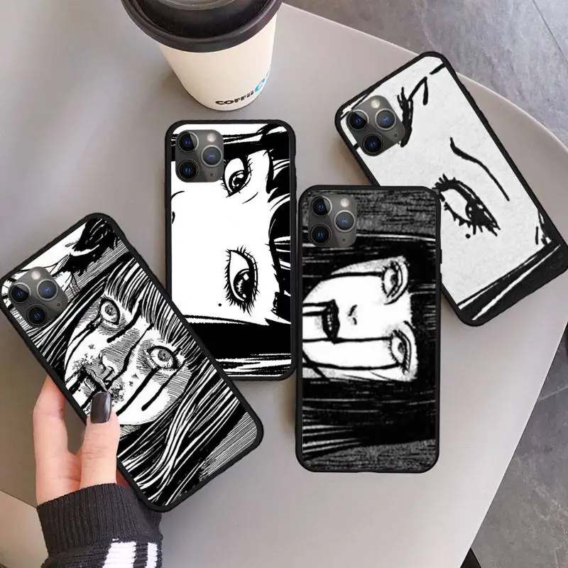 

Junji Ito Horror Comics Phone Case For iphone 12 11 13 7 8 6 s plus x xs xr pro max mini high quality shell