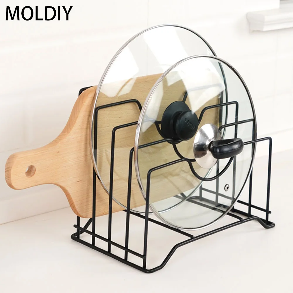 

Pot Rack Sitting Wall Hanging Kitchen Storage Holders Cutting Board Storage Supplies Cutting Board Put Pot Cover Shelf Household