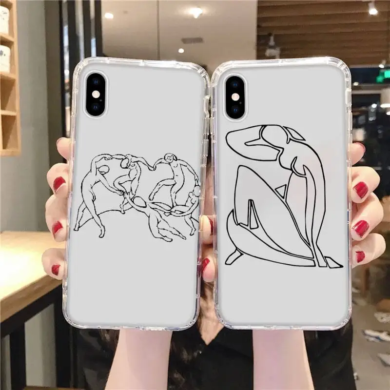 

Simple art lines aesthetics Phone Case Transparent for Huawei honor A X V 9 8 10 20 I S max note pro mate lite
