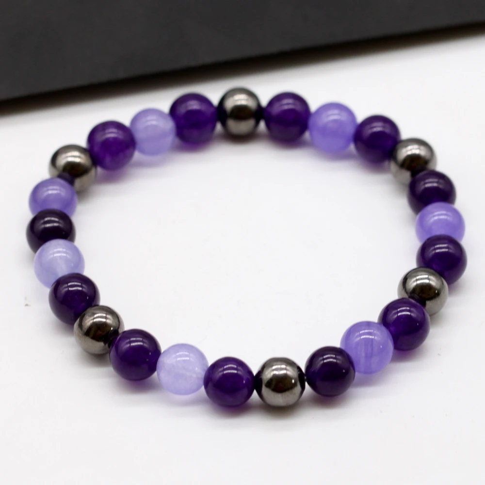 8 мм камень тигровый глаз эластичный браслет магнитные бусины коричневый