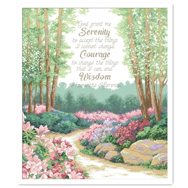 Набор для вышивки крестиком из чистого хлопка и шелка 18 карат 14 11 | Дом сад