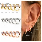 Серьги-кольца ROMAD женские из серебра 925 пробы, блестящие