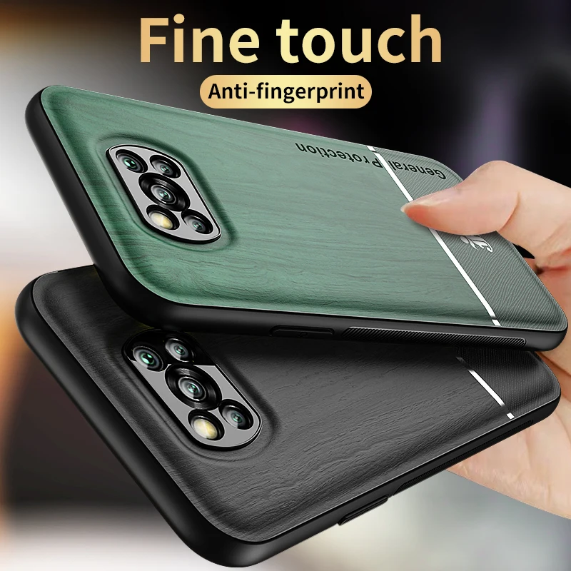 for xiaomi poco x3 nfc cc9 pro 10t tite 10ultra phone case shockproof tpu bumper ring holder stand armor wood texture back cover free global shipping