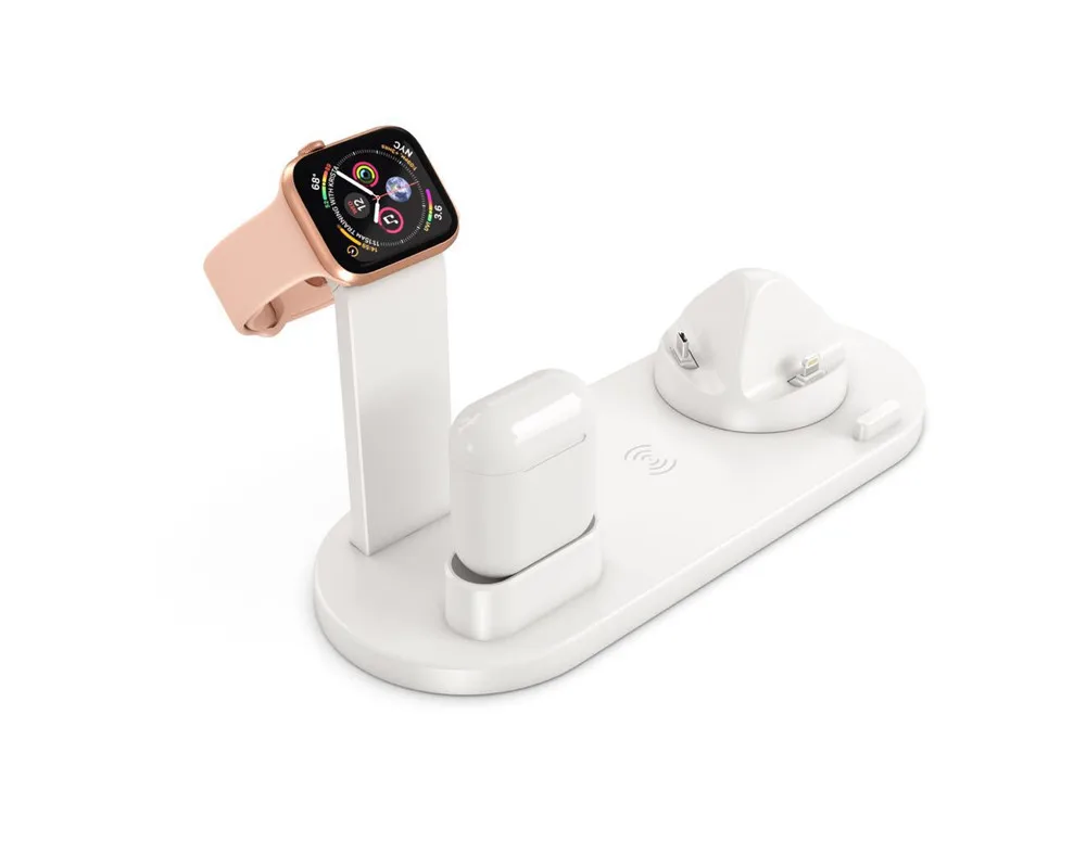 

4 In 1 Wireless Charging Stand for Apple Watch IPhone 6s 7s 8s p 11 X XS XR 8 Airpods1 2 Pro 10W Qi Fast Charger Dock Station