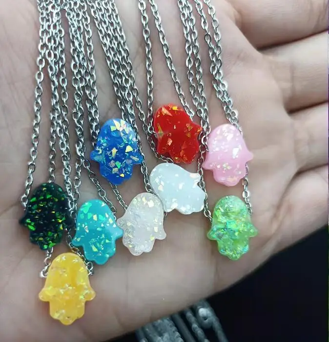 Новинка 2021 модное ожерелье рука Хамса для женщин цепочки из нержавеющей стали