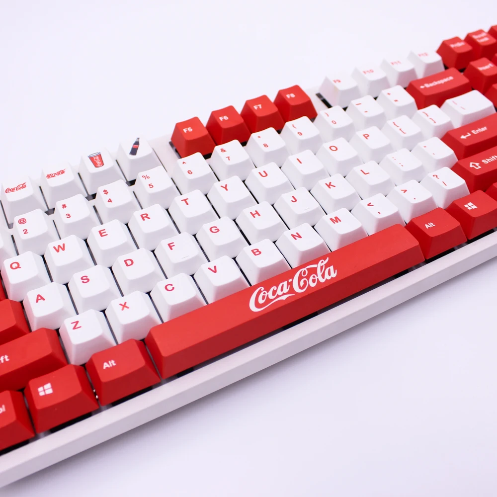 MP сублимированный краситель Coca Cola keycap 87/108 клавиш толстые PBT keycaps MX Переключатель вишня/ноппо/Флик механическая клавиатура Keycap