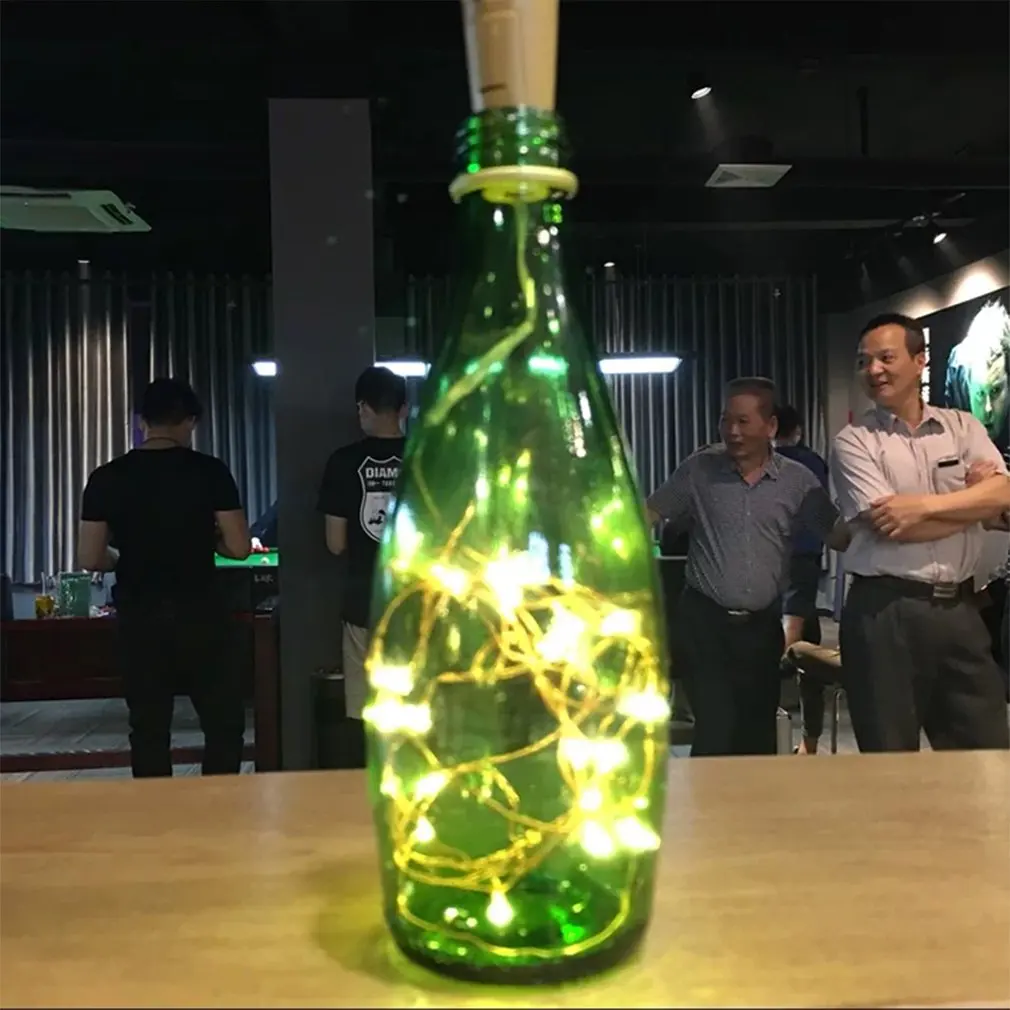 

2M 20 LED Copper Wire lamp String Fairy Lights for Glass Craft Bottle New Year/Christmas/Valentines Wedding Decoration Bottle la
