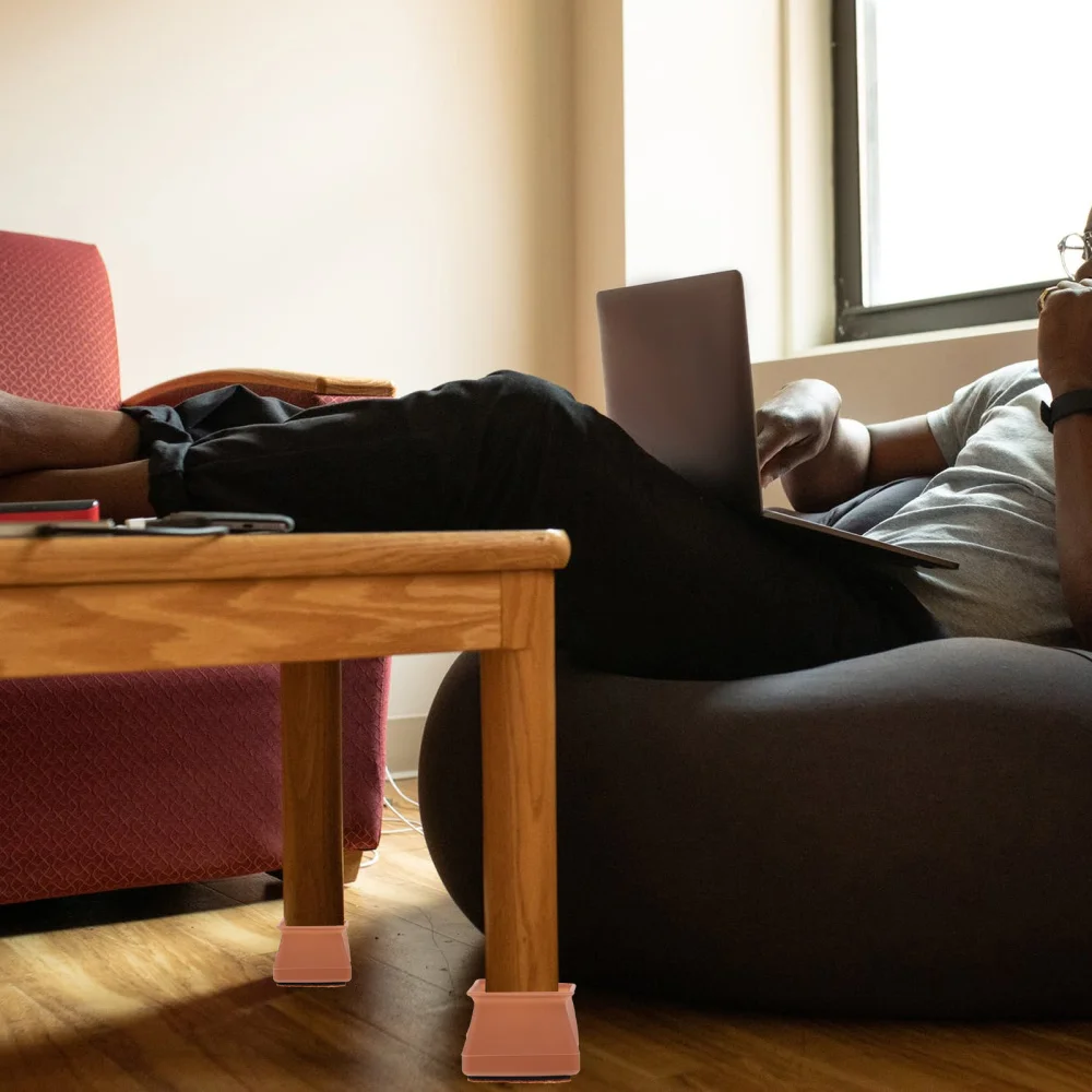 

16Pcs Chair Leg Covers Square Shape Table Feet Covers Mute Chair Feet Covers