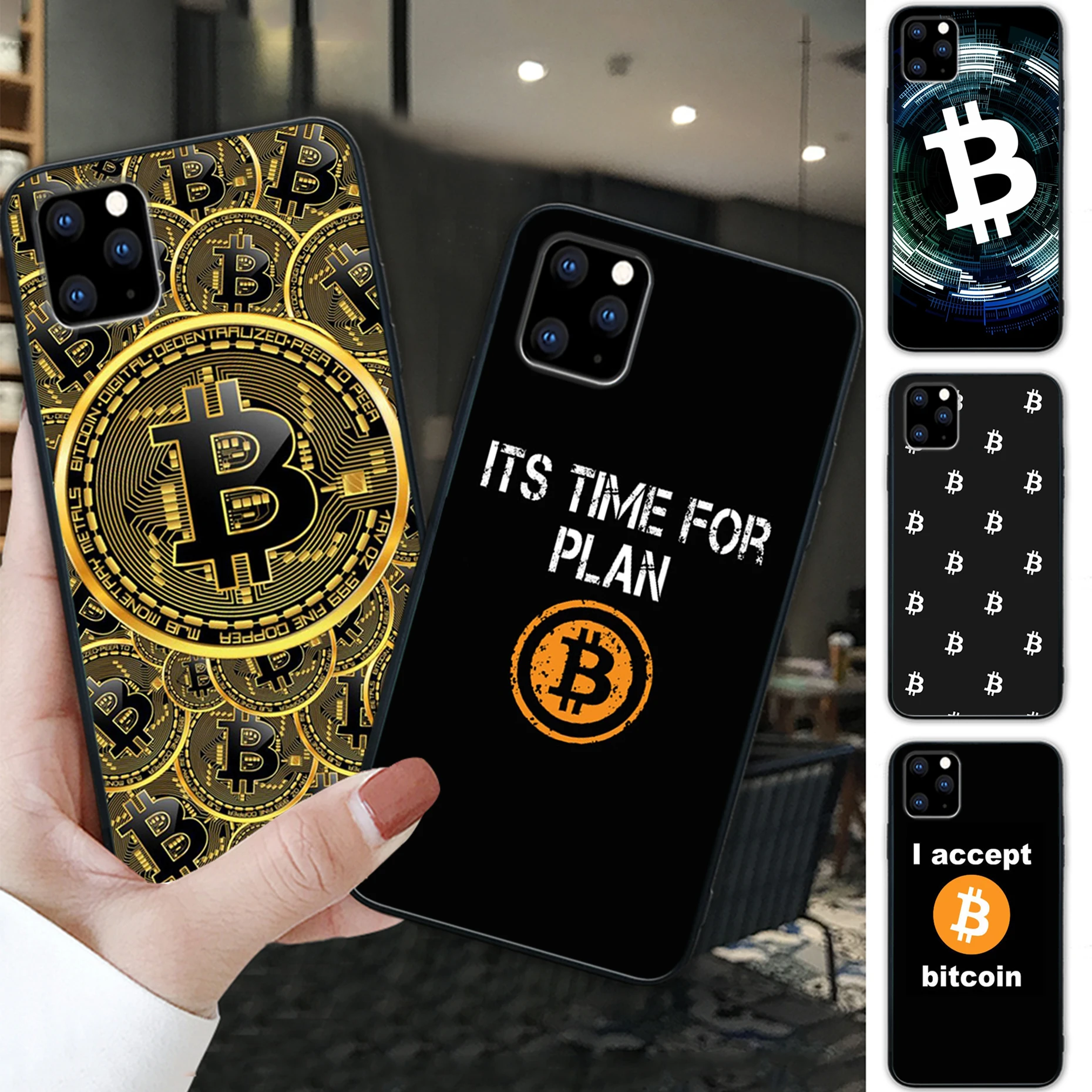 Хит продаж с надписью I Love принимаем Биткоин мобильный телефон чехол для Samsung