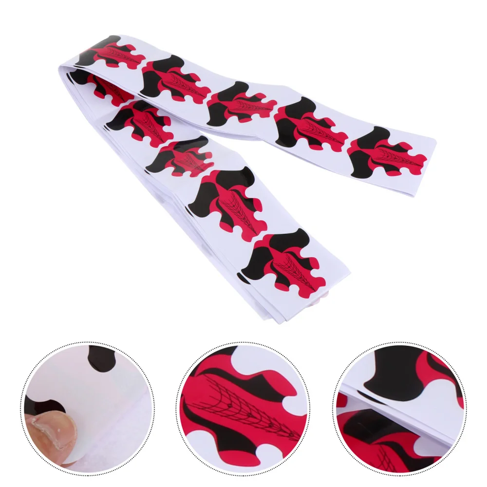 

200Pcs Nail Art Form Guide Sticker Fish Shape Nail Stickers Nails Extension Tool
