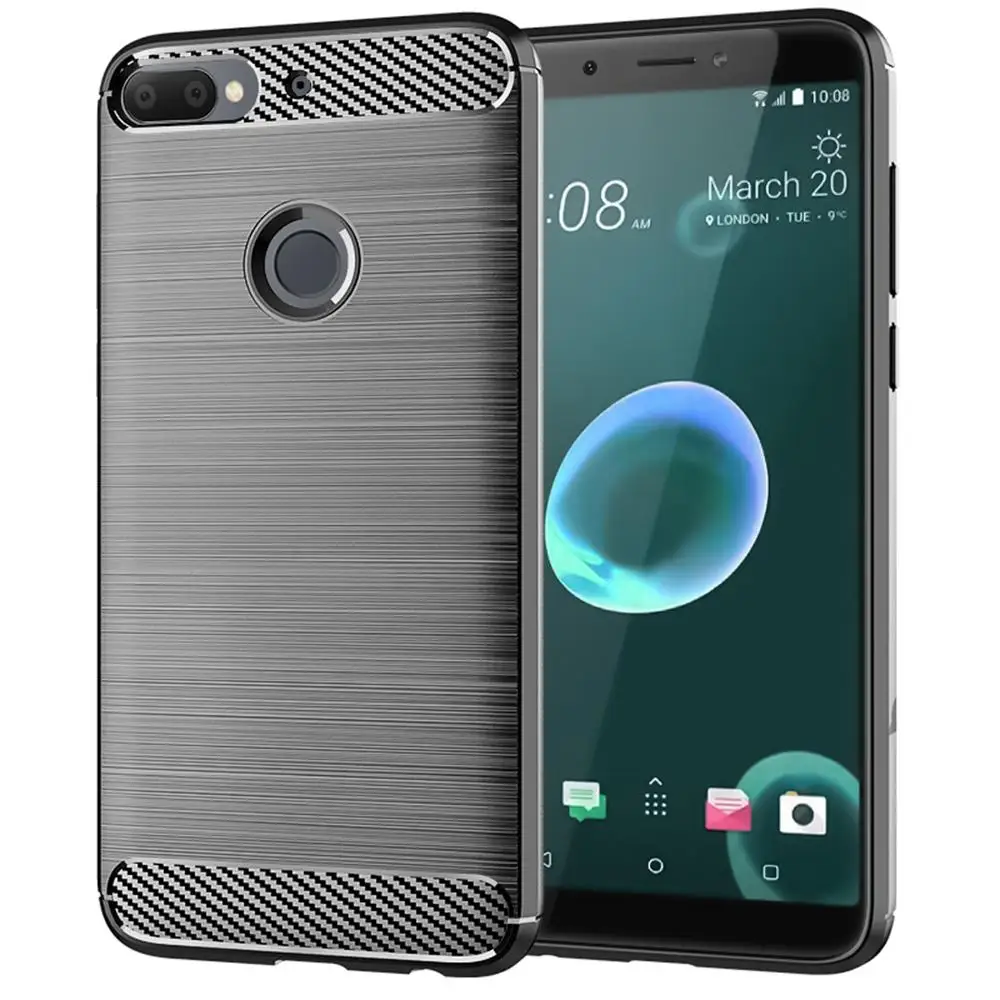 Матовый мягкий чехол из углеродного волокна для HTC Desire 12 Plus U11 U12 Eyes Life One X2 Exodus 1