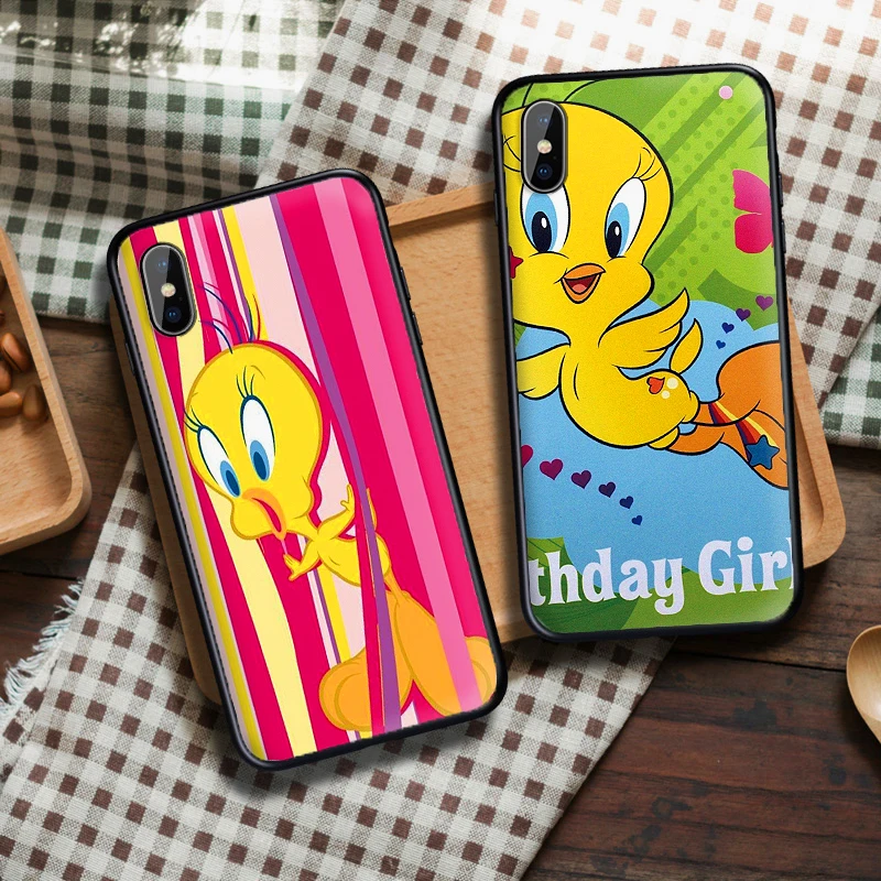 Птичка Твити Мягкий ТПУ чехол для Apple IPhone X XR XS MAX 5 5S 5C SE 6 S 7 8 Plus ipod touch силиконовый
