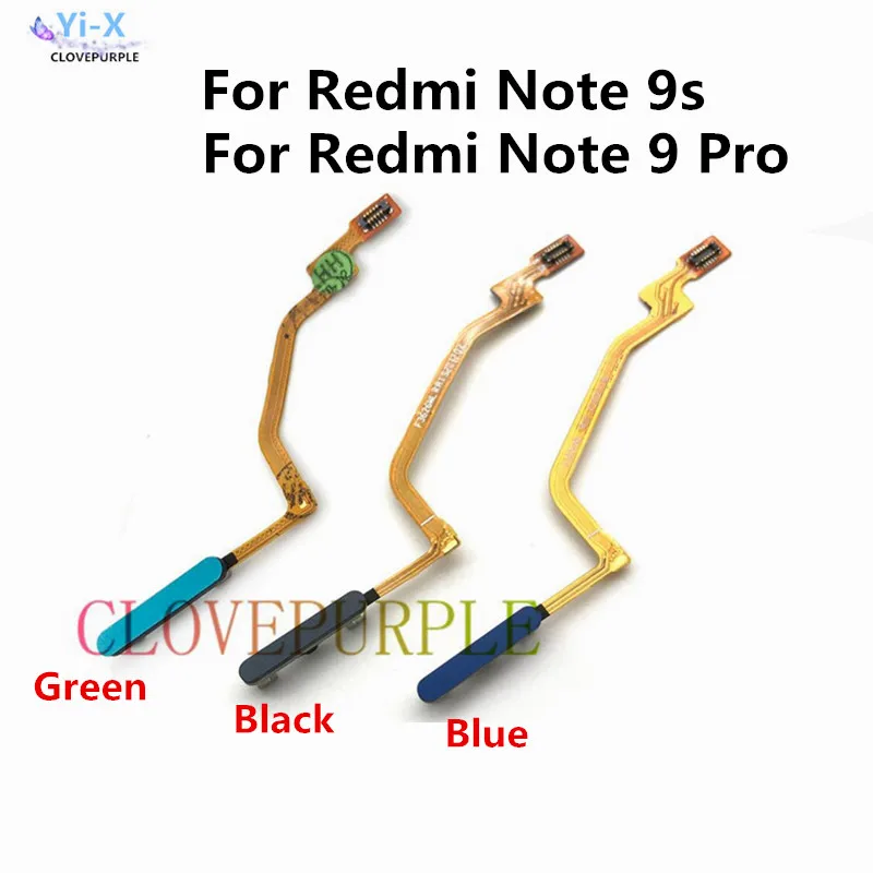

1pcs Fingerprint Sensor Scanner Touch ID Connecter Flex Cable For Xiaomi Redmi Note 9 Pro 9s Replacement Parts