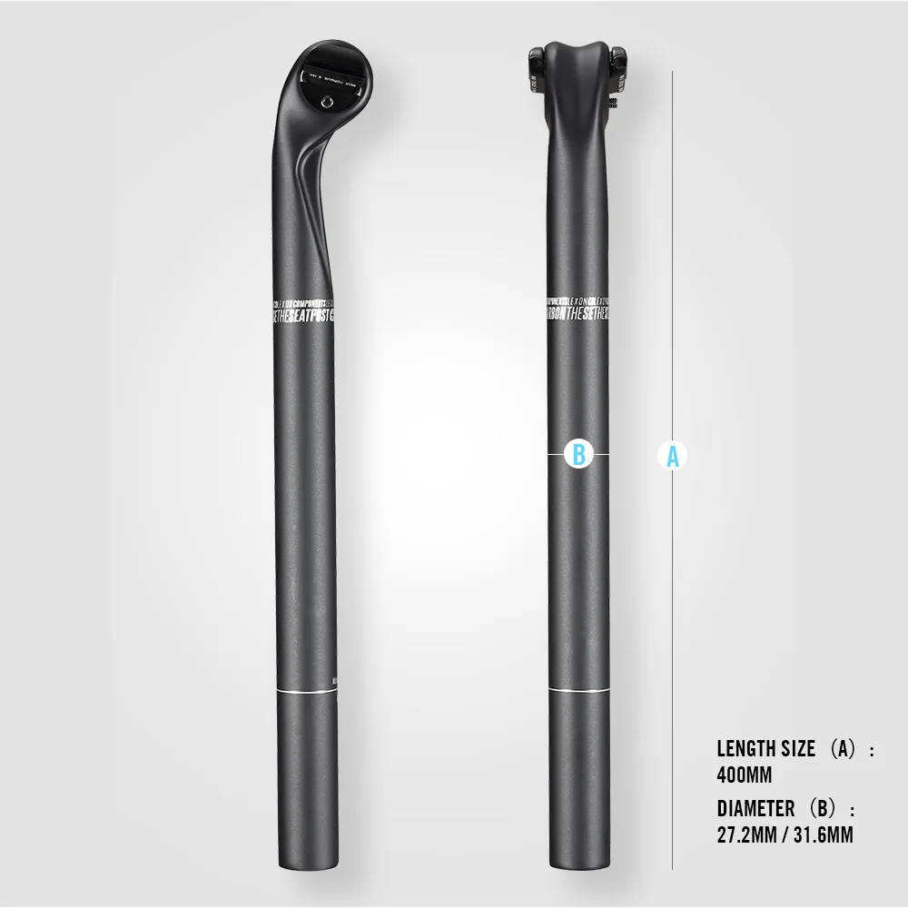 Фото LEXON SP-011 углеродная подседельная стойка 27,2/31,6 мм 15 мм офсетная MTB Дорожная 400 мм подседельная труба велосипедные запчасти для горного велосипеда сверхлегкие запчасти для велосипеда №1
