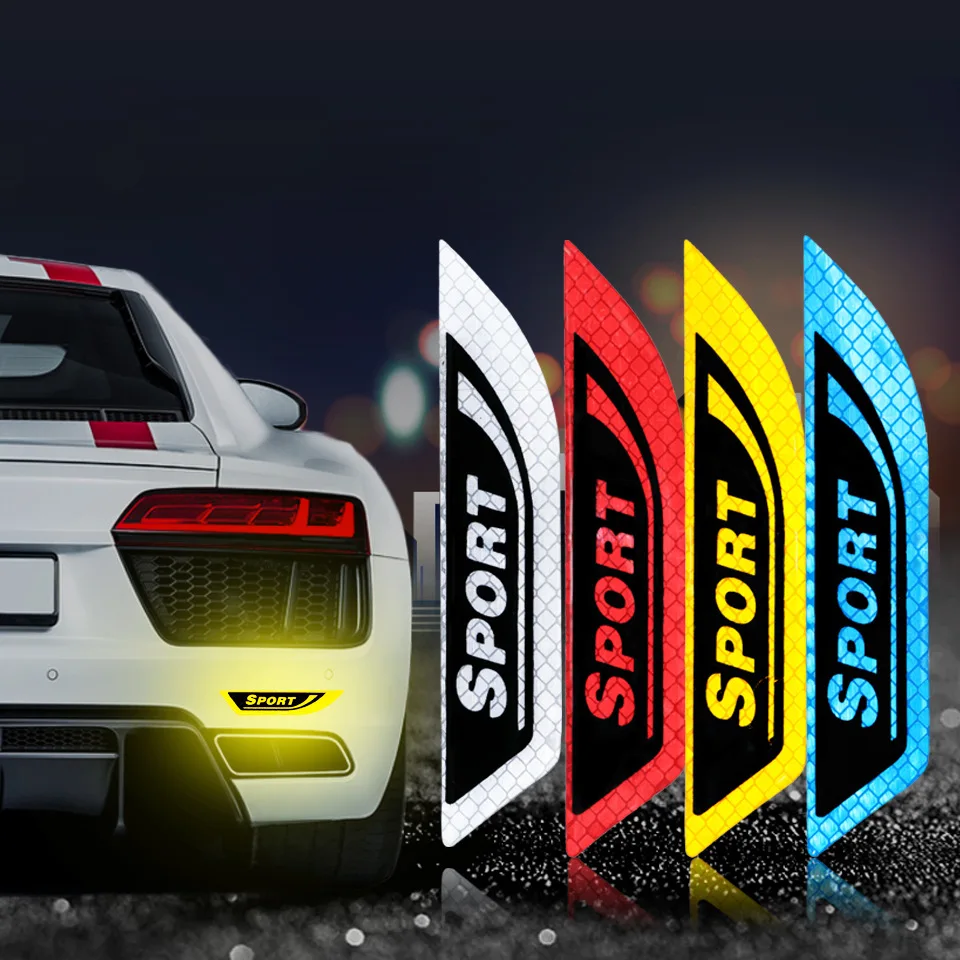 

1 Pair Car Sport Letter Reflective Sticker Safety Warning Car Sticker Body Modification Decoration car reflector sticker