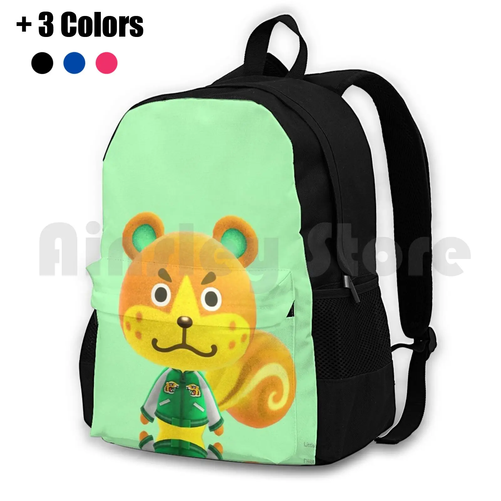 

Sheldon Outdoor Hiking Backpack Waterproof Camping Travel Animal Squirrel Squirrels New Leaf New Horizons Acnl Acnh Animal New