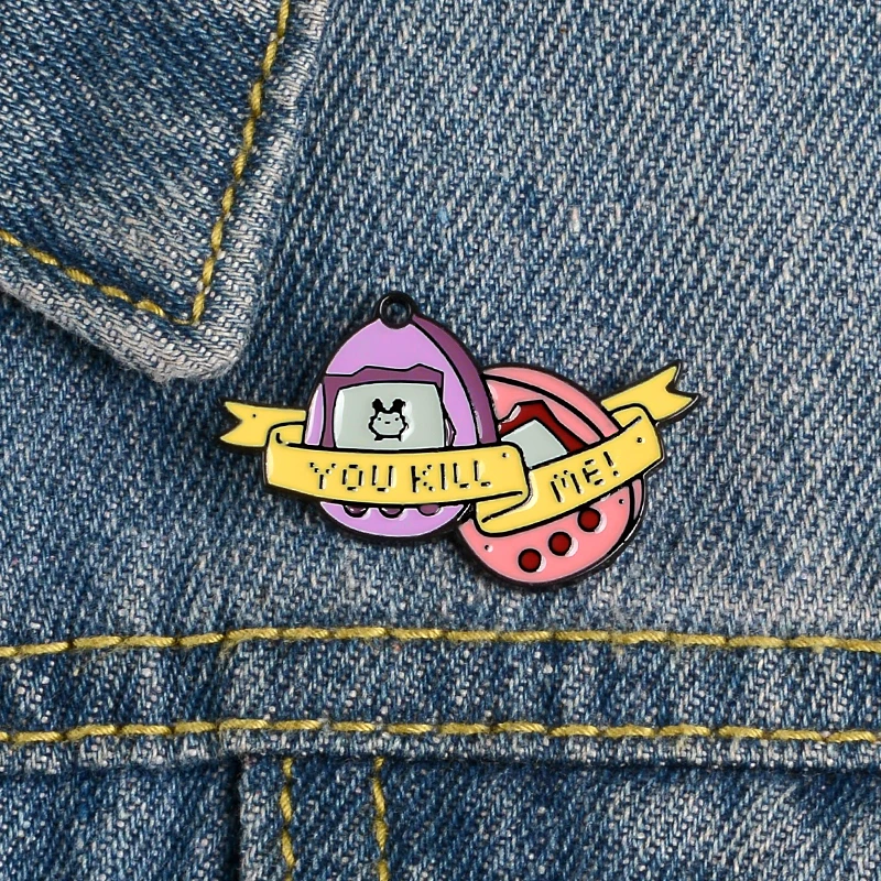 

Couple Game Pins YOU KILL ME Lapel Enamel Pins Cartoon Brooches Badges Clothes Bag Pins Jewelry Gifts For Lover Game fan Friends