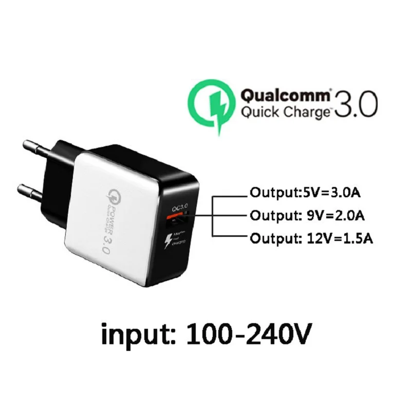 Быстрая зарядка QC 3 0 умное быстрое зарядное устройство адаптер для вспышки