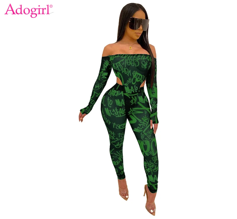 Комплект из двух предметов Adogirl прозрачной сетки с надписью женское сексуальное