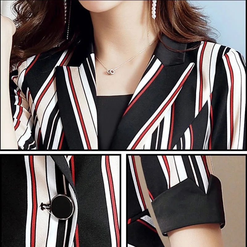 Женский Тонкий Блейзер в горошек тонкий облегающий пиджак с принтом и пряжкой