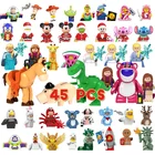 Мини-фигурки Disney Холодное сердце, Эльза и Анна, строительные блоки, кубики Микки и Минни, детские игрушки для девочек, рождественские подарки