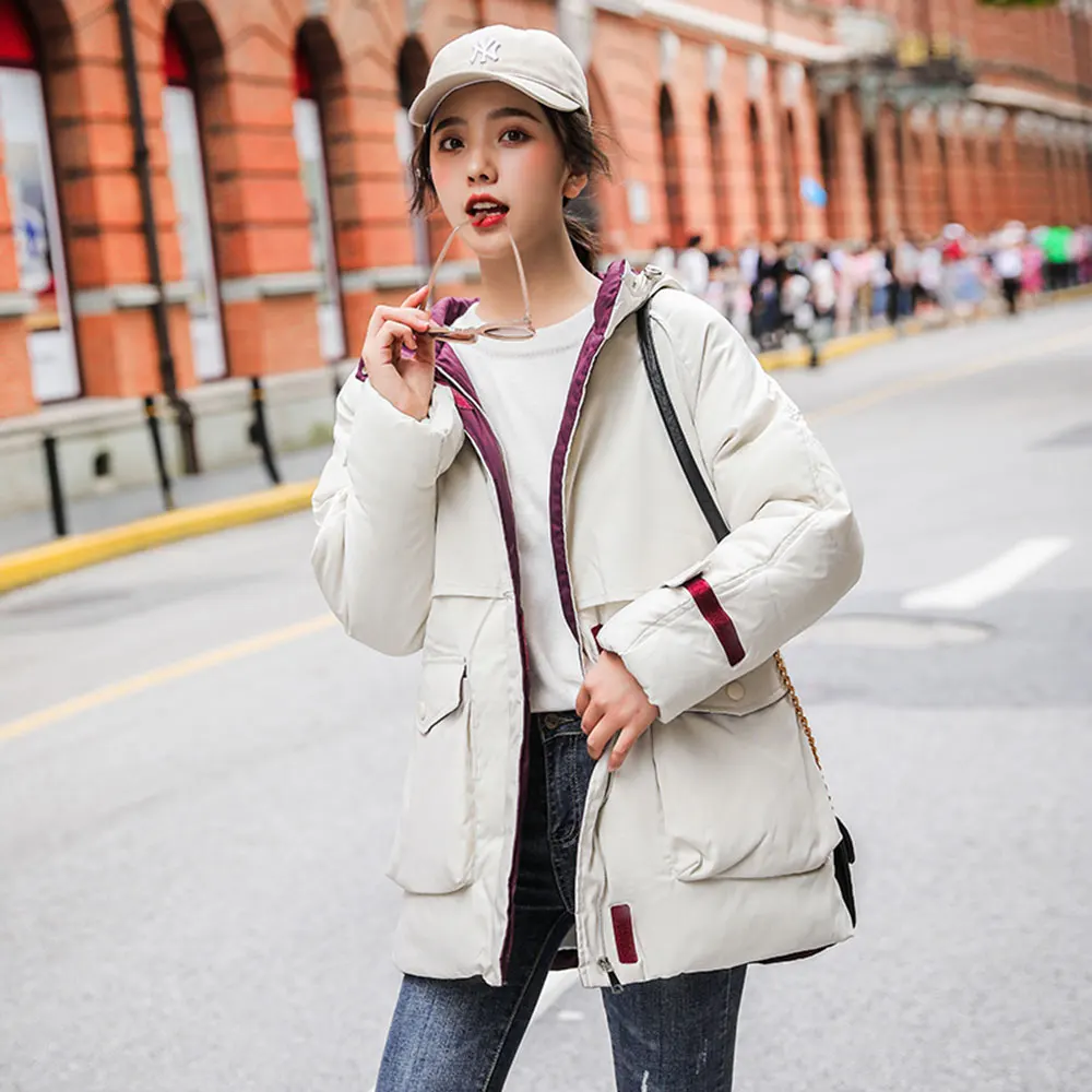Новинка 2021 зимняя одежда длинная парка куртка Женская ветрозащитная с капюшоном