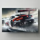 Современная Настенная Картина на холсте порсши 911 RSR гоночные автомобили задний вид плакаты и принты для украшения гостиной