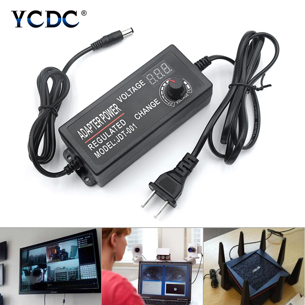 

Power Charger Supply Adapter AC 1-24V/3-12V/9-24V/24-36V Adjustable Regulated LED Universal Display Strip Light screen voltage