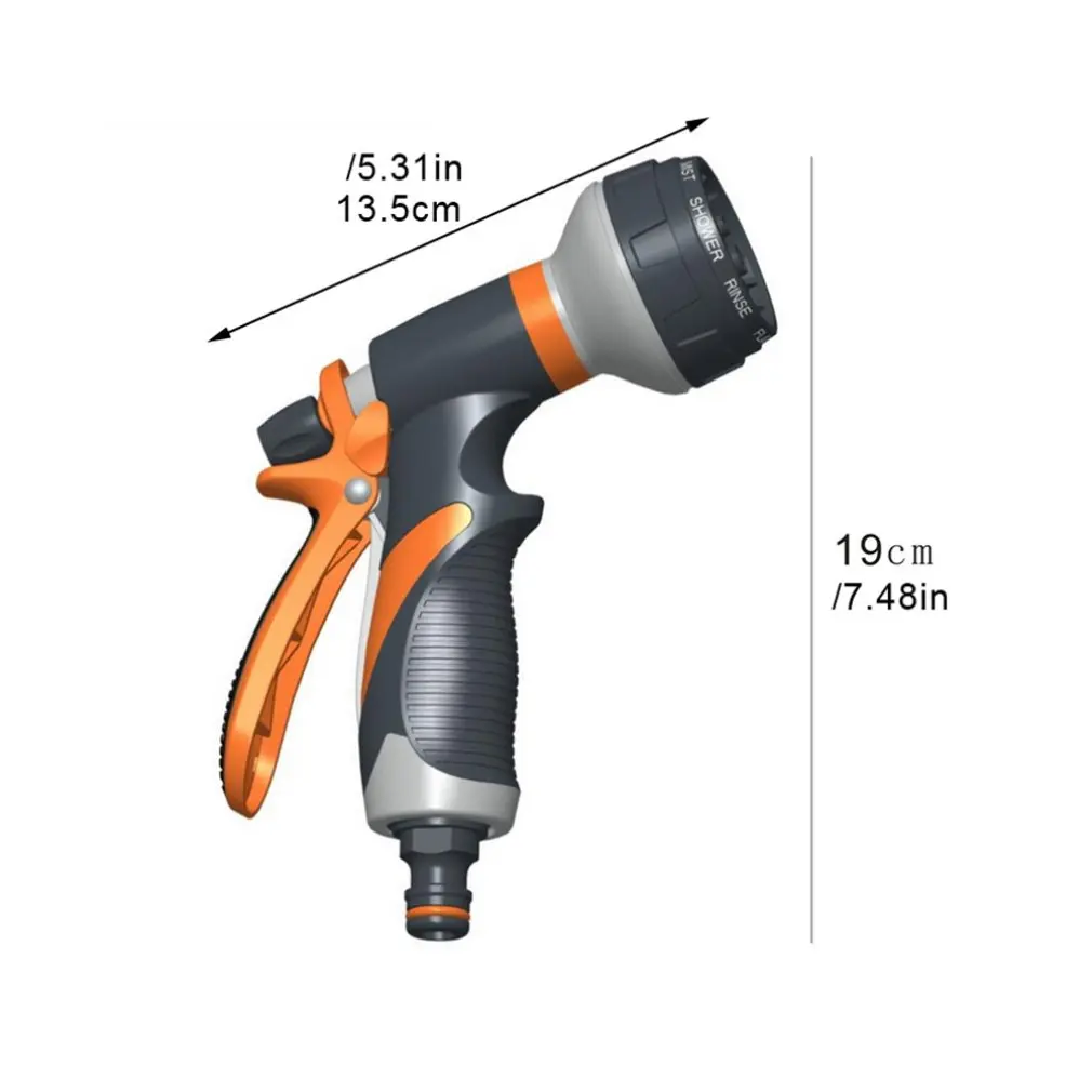 

Metal Hose Nozzle Adjustable High Pressure Water Spray Gun Head Sprayer Garden Household Auto Car Washing