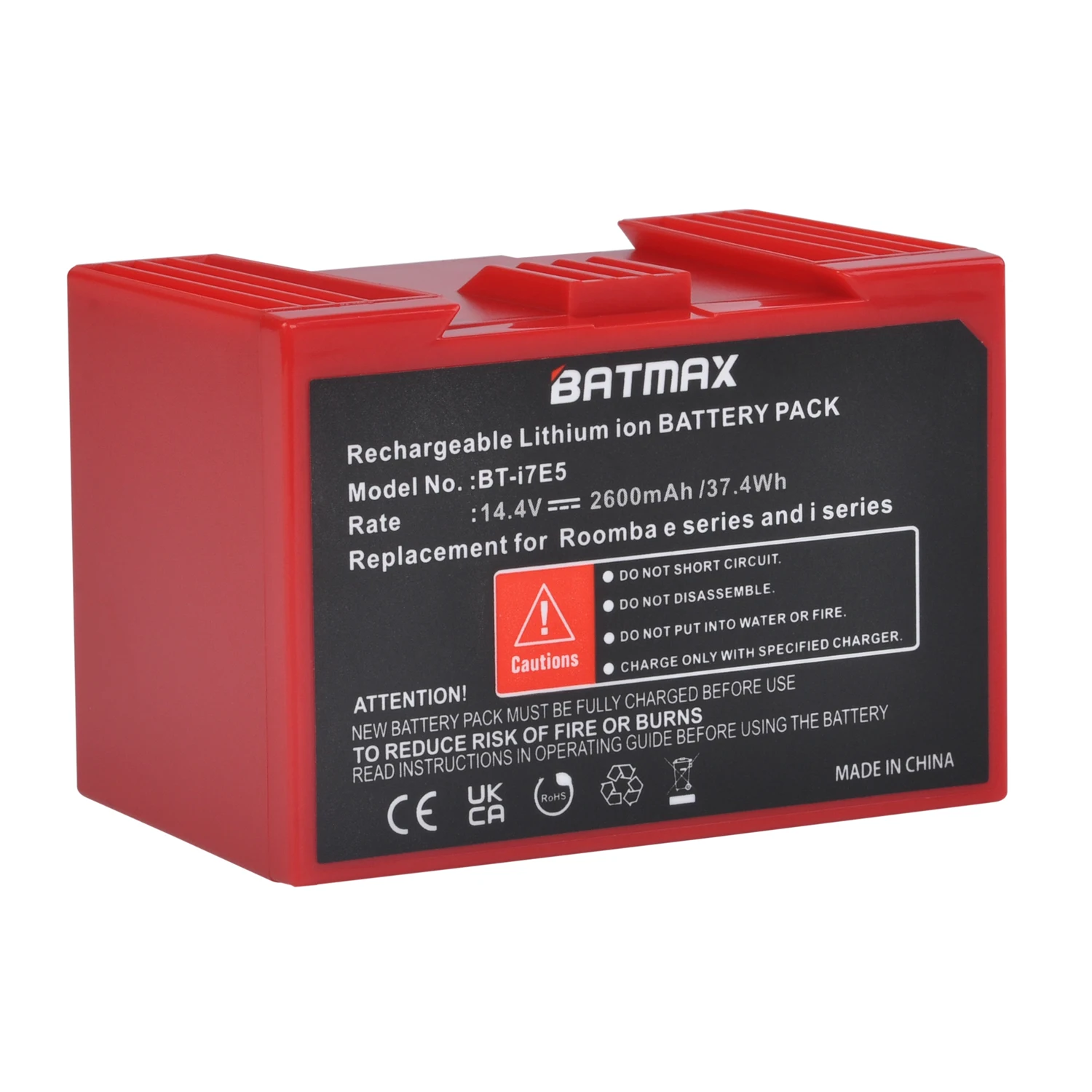 Запасная батарея Batmax i7E5 2600 мАч для пылесоса iRobot Roomba серии e e5 e6 и i i7 i7 + i7550 i7558